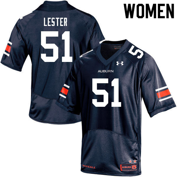 Women's Auburn Tigers #51 Barton Lester Navy 2021 College Stitched Football Jersey